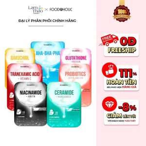 DEAL CỬA HÀNG COMBO 3 NẠ TRANEXAMIC ACID GIÁ SỐC Mặt Nạ Dưỡng Da Foodaholic Ampel Treatment Mask
