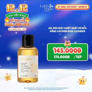 DEAL SỐC 11.12 - 15.12 Gel Rửa Mặt Chiết Xuất Từ Hoa Hồng Cocoon Rose Cleanser