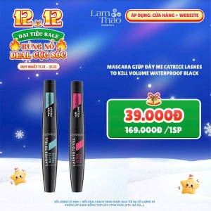 DEAL SỐC 11.12 - 31.12 Mascara Giúp Dày Mi Catrice Lashes To Kill Volume Waterproof Black