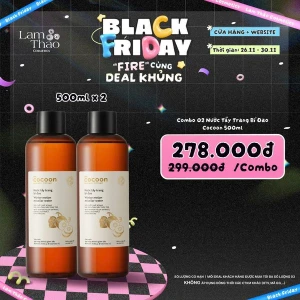 DEAL SỐC 26.11 - 30.11 COMBO 2 CHAI 500ML Nước Tẩy Trang Dành Cho Da Dầu, Mụn Chiết Xuất Bí Đao Cocoon Winter Melon Micellar Water