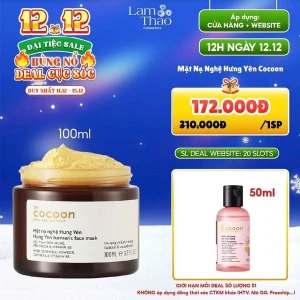 DUY NHẤT 12H NGÀY 12.12 MUA SIZE 100ML TẶNG NTT COCOON 50ML Mặt Nạ Sáng Mịn Da Nghệ Hưng Yên Cocoon Hung Yen Turmeric Face Mask
