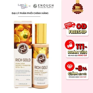 Kem Nền Cao Cấp Hỗ Trợ Ngăn Ngừa Lão Hóa Enough Rich Gold Double Wear Radiance Foundation SPF50 PA