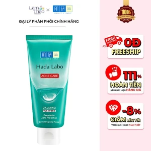 Kem Rửa Mặt Cho Da Mụn Và Nhạy Cảm Hada Labo Acne Care Calming Cleanser