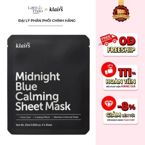 Mặt Nạ Làm Dịu Da Klairs Midnight Blue Calming Sheet Mask