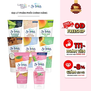 MUA 2 SP ST.IVES BẤT KÌ TẶNG 1 GẤU BÔNG CAPYBARA Sữa Rửa Mặt Tẩy Tế Bào Chết St.Ives