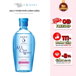 Nước Tẩy Trang Cho Da Nhạy Cảm Senka All Clear Water Micellar Formula White