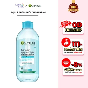 Nước Tẩy Trang Da Dầu Mụn Garnier Micellar Cleansing Salicylic BHA Water For Oily AcneProne Skin New