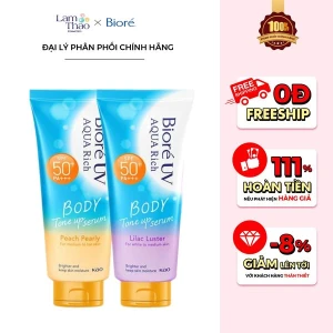 Serum Chống Nắng Dưỡng Thể Nâng Tone Biore UV Aqua Rich Body Tone Up Serum SPF50 PA