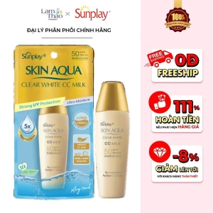 Sữa Chống Nắng Dưỡng Da Tạo Nền Sáng Mịn Sunplay Clear White CC Milk SPF50 PA