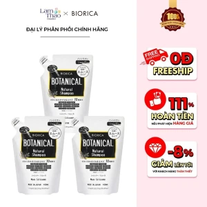 TẶNG BÌNH CHIẾT BIORICA Dầu Gội Thực Vật Không Silicon Biorica Botanical Natural Shampoo Non Silicone
