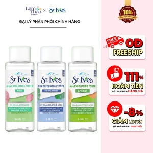 TẶNG TÚI MỸ PHẨM MUA 2 SP ST.IVES BẤT KÌ TẶNG 1 GẤU BÔNG CAPYBARA Nước Hoa Hồng Tấy Tế Bào Chết Và Cấp Ẩm St.Ives Toner