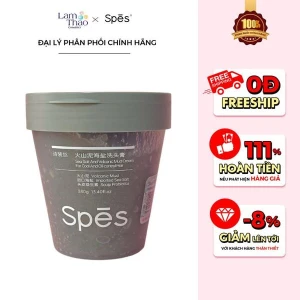 Tẩy Tế Bào Chết Da Đầu Bùn Núi Lửa Kiềm Dầu Mạnh Spes Sea Salt And Volcanic Mud Cream For Cool And Oil Control Hair