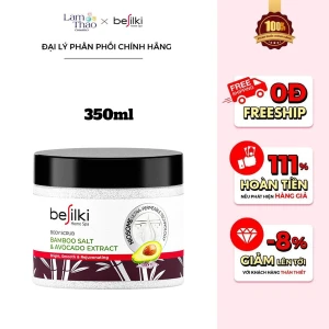 Tẩy Tế Bào Chết Hỗ Trợ Trẻ Hoá Da Chiết Xuất Từ Muối Tre & Tinh Chất Bơ Besilki Bamboo Salt & Avocado Extract Body Scrub