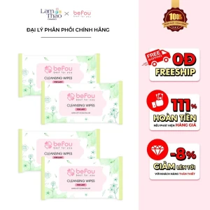 TÍCH MUA 3 TÚI CHỈ CÒN 78K/3 TÚI Khăn Ướt Vệ Sinh Cho Nữ Befou Cleansing Wipes For Lady Dạng Gói