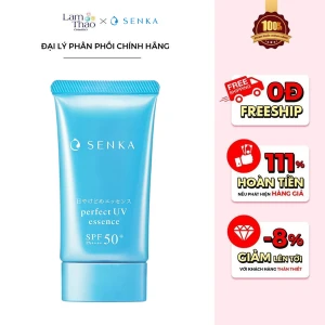 Tinh Chất Chống Nắng Nâng Tone Sáng Mượt Cho Da Dầu Senka Perfect UV Essence SPF50 PA