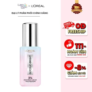Tinh Chất Dưỡng Sáng Giảm Quầng Thâm Vùng Mắt Loreal Paris Glycolic Bright Dark Circle Eye Serum