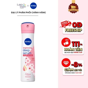 Xịt Khử Mùi Sáng Da Hương Hoa Nivea Serum Deep Serum Spray