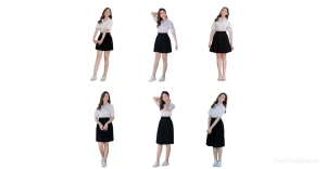 Đồng phục chân váy xếp ly nhỏ cạp chun co dãn form dáng trẻ trung Thái Lan