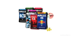 Kẹo ngậm thơm miệng Halls XS vị Red Bull Thái Lan