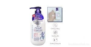Sữa dưỡng thể trắng da chống nắng Hatomugi UV Milky Gel SPF31 PA Nhật Bản