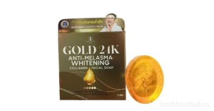 Xà phòng collagen rửa mặt trắng da chống nám Gold 24K Collagen Facial Soap