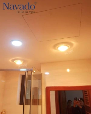 Bóng đèn led tiện ích phòng tắm lắp cùng đèn sưởi navado