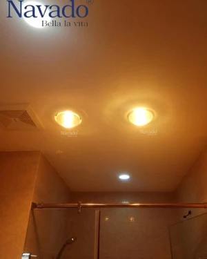 Đèn sưởi hồng ngoại âm trần 3 bóng phòng tắm Navado