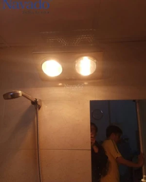 Đèn sưởi nhà tắm 2 bóng treo tường Nav-802