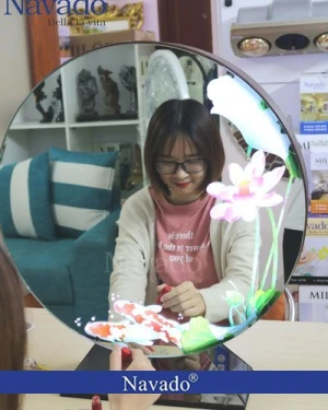 Gương để bàn trang điểm 3D đèn led