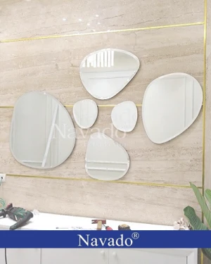Gương decor ghép tường nghệ thuật độc đáo