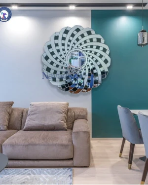 Gương decor nghệ thuật treo tường phòng khách