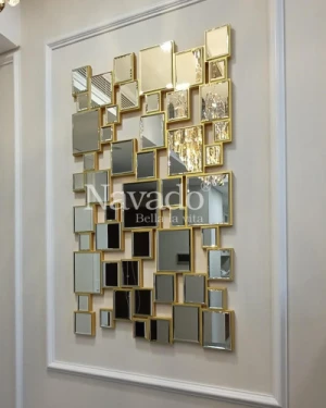 Gương decor phòng khách Tiamo White NAV 2064