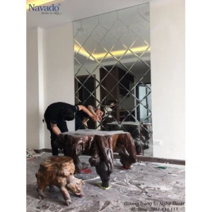 Gương ghép quả trám nghệ thuật