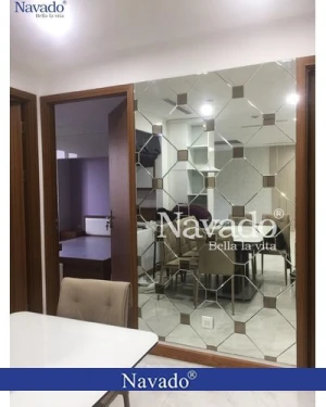 Gương ghép tường bàn ăn phòng khách