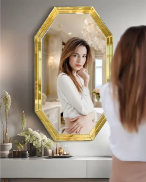 Gương hình thoi khung vàng NAV 2065