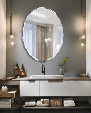 Gương mài nghệ thuật bo cạnh