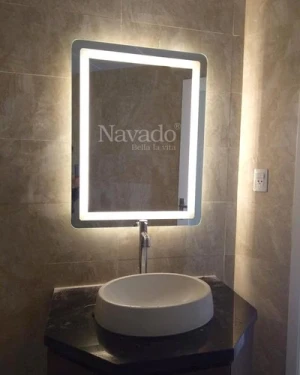 Gương nhà tắm đèn led hắt sáng 500x700mm