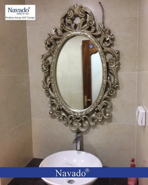 Gương phòng tắm tân cổ điển Zeus màu bạc