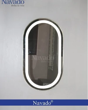 Gương soi toàn thân khung inox có đèn led cảm ứng