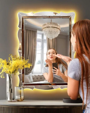 Gương trang điểm LED hình chữ nhật Anna NAV 6002A