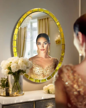 Gương Trang Điểm Treo Tường Oval Rossi NAV 2125