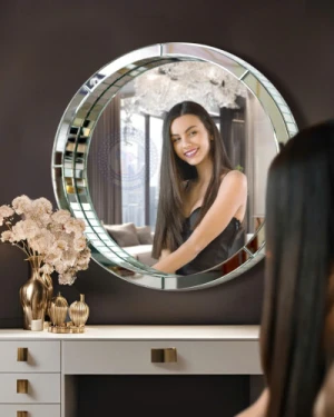 Gương trang điểm tròn nghệ thuật Cansa NAV 2117