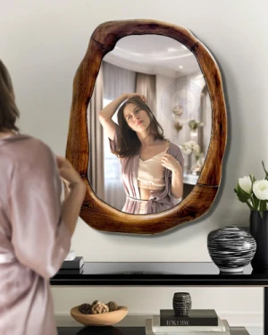 Gương trang trí phòng khách khung gỗ NAV 2145