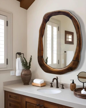 Gương trang trí phòng tắm khung gỗ NAV 2145