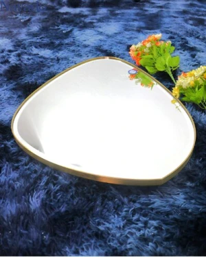 Gương Viền khung Inox Hình Viên Đá