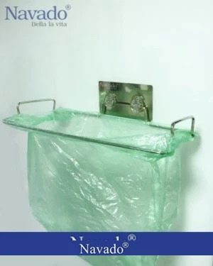 Kệ inox đựng rác dán tường GS-6003