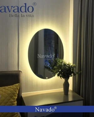 Lắp gương trang điểm đèn led elip