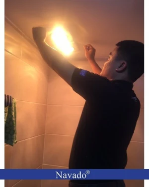 Sản xuất đèn sưởi phòng tắm âm trần 2 bóng Navado