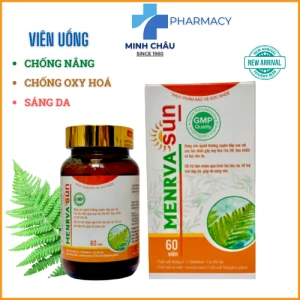 Menrva Sun viên uống chống nắng, sáng da giúp bảo vệ da chống oxy hoá và tia UV
