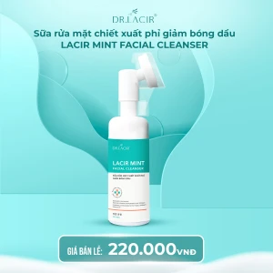 LACIR MINT FACIAL CLEANSER SỮA RỬA MẶT CHIẾT XUẤT PHỈ GIẢM BÓNG DẦU